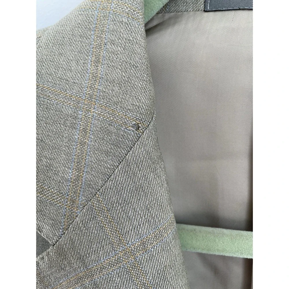 Vintage Ermenegildo‎ Zegna 3 Button Brown Jacket Size 44 100% Wool Made In Italy